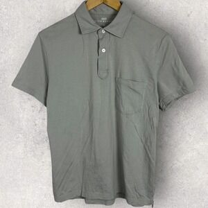 Peter Manning Short Sleeve Polo Shirt Mens Size Small 3 Grey‎ Chest Pocket Golf